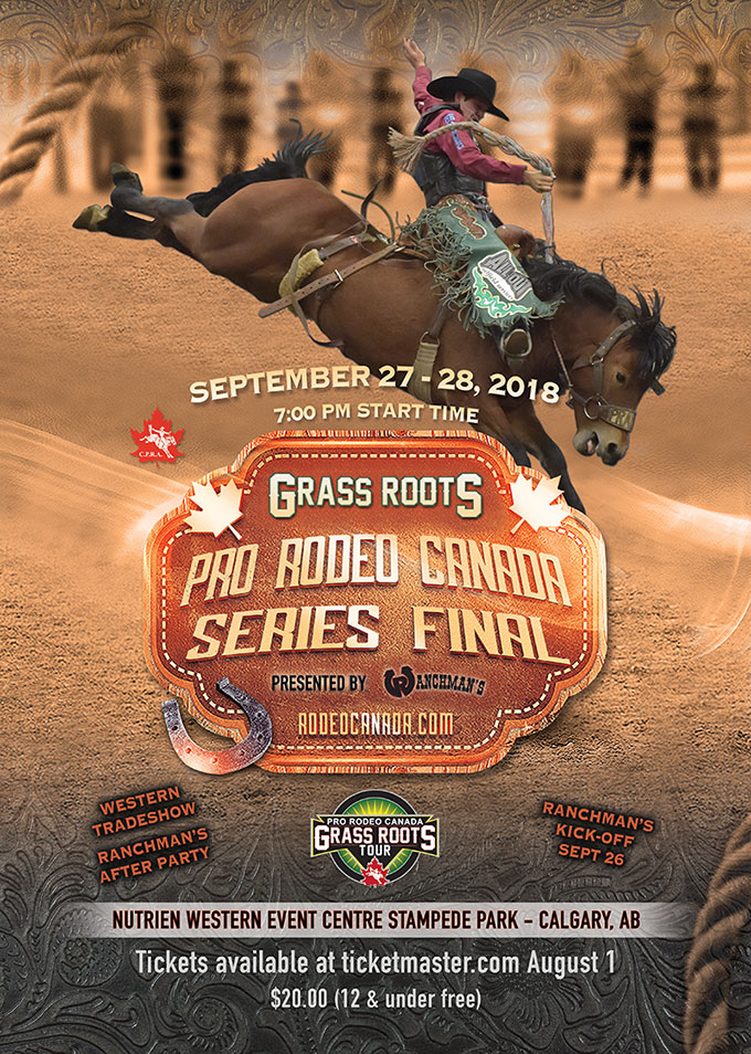 2018 Grass Roots Rodeo Final - Sept 27-28 - Stampede Park, Calgary, Alberta. 