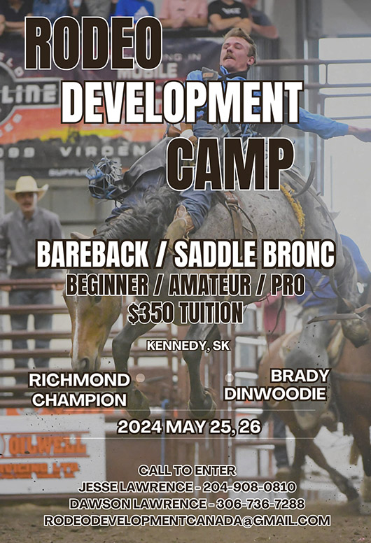 BAREBACK–SADDLE BRONC RODEO DEVELOPMENT CAMP
- with Richmond Champion & Brady Dinwoodie