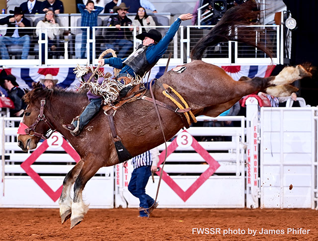 Logan Hay and Pete Carr Pro Rodeo's Larry Cullpepper - FWSSR photo by James Phifer